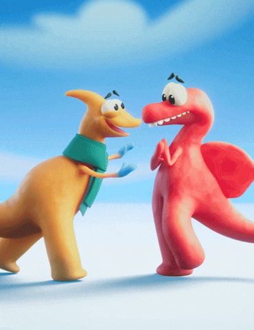 Come Closer Hug GIF by Claynosaurz