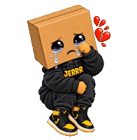Sad Cry Sticker by JERRR Box