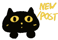 Cat New Post Sticker