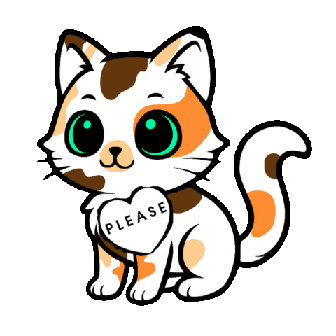 MimsCats giphyattribution cat kitten please Sticker