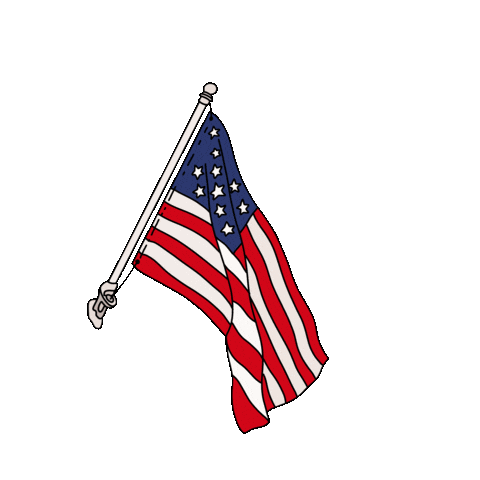 Independence Day Usa Sticker by tinytakata