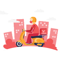 ventiieats love home delivery sushi Sticker