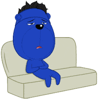 OrangeCube tired sigh orangecube orange cube Sticker