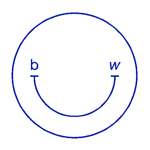 baduraworks smile blue white wink Sticker