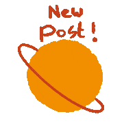 New Post Planet Sticker