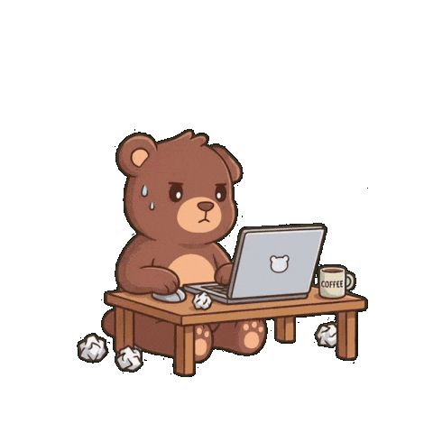 Nervous Coffee Sticker by BEARISH