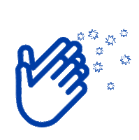 BravoClubFrance blue star stars clap Sticker