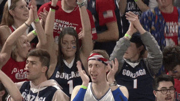 GonzagaBulldogs fans cheering crowd gonzaga GIF