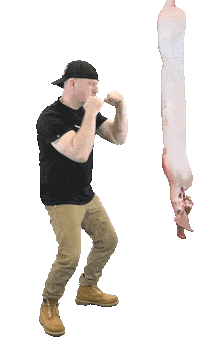 crazy_pig food hungry tasty pig Sticker