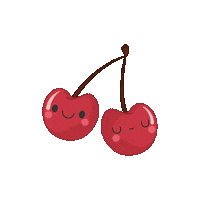 Happy Red Cherry Sticker by CARESO