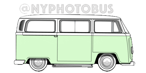 nyphotobus giphyupload van volkswagen samba Sticker