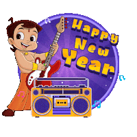 New Year Fun Sticker by Chhota Bheem