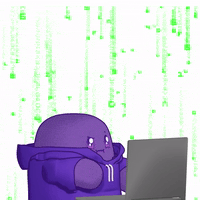 enjincoin coding blobby hackerman enjin GIF