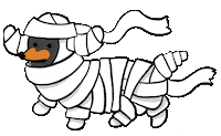 Halloween Dachshund Sticker by Stefanie Shank