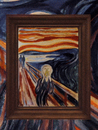 Screaming Edvard Munch GIF by ElmonX