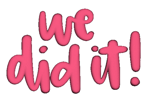 We Did It Win Sticker by AlwaysBeColoring