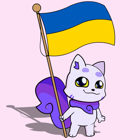 Flag Ukraine GIF by Lucky Kat Studios