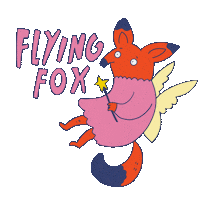 Flying Fox Sticker by Franziska Höllbacher