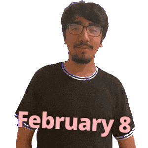 February 8 Sticker