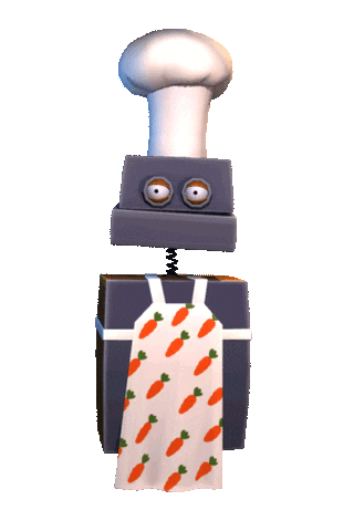 ResolutionGames giphyupload cooking robot chef Sticker