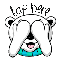 See Here Polar Bear Sticker by Cascade Method