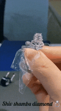 ShivShambuDiamonds diamond ring round engagement ring GIF