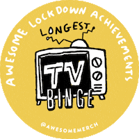 Netflix And Chill Badges Sticker by Awesome Merchandise
