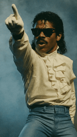 80S Pointing Up GIF by Jukebox Saints