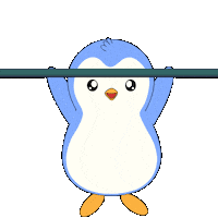 Workout Pull Up Sticker by Pudgy Penguins