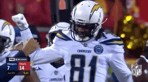 Celebrate Mike Williams GIF by Los Angeles Chargers