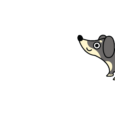 Happy Wiener Dog Sticker by beangoods