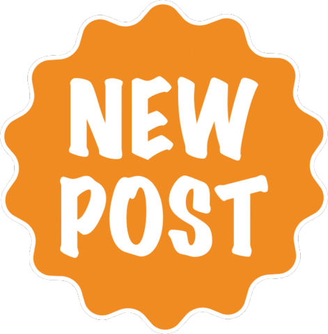 New Post Orange Sticker by Einstein Moving