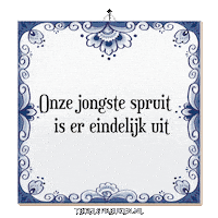 Baby Spreuk Sticker by Tegelspreuken.nl