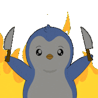 Explode On Fire Sticker by Pudgy Penguins