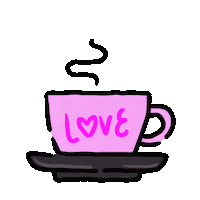 derpycatz love pink coffee derpycatz Sticker