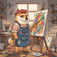 Shiba Inu Art GIF by Doge Pound