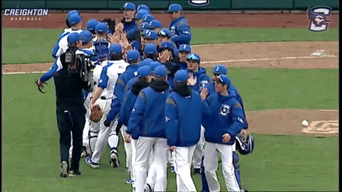 high five creighton bluejays GIF by Creighton University Athletics
