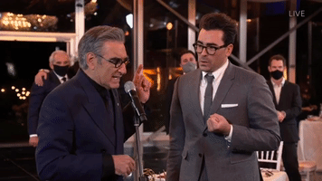 Eugene thanks Dan Levy for Transforming Their Show