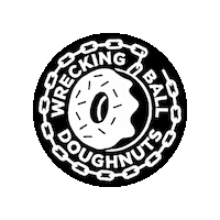 wreckingballdoughnuts dundee wreckingballdoughnuts wrecking ball doughnuts dundee doughnuts Sticker