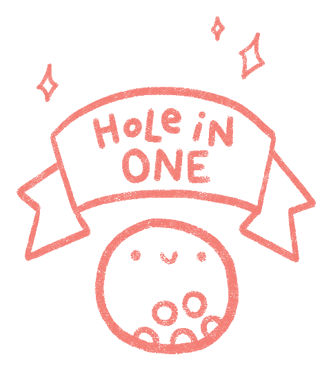 One Shot Golf Sticker by Catharina Stewart
