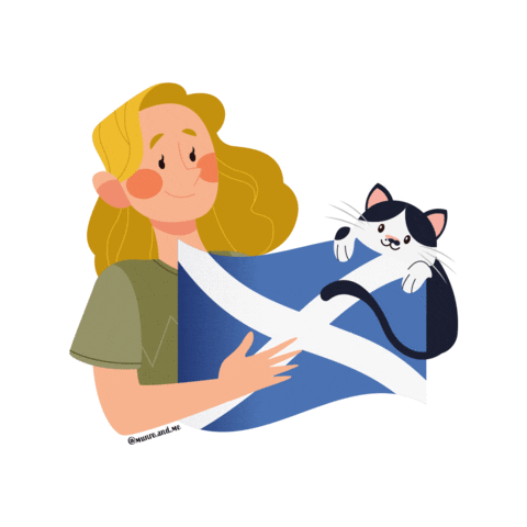 munronme cat white black blonde Sticker