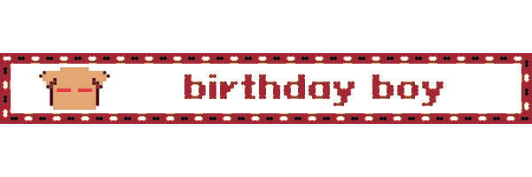 Birthday Boy Pixel Sticker