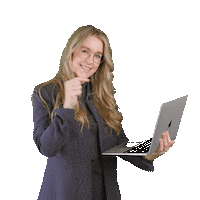 waanzinnigecontent women smiling computer pointing Sticker