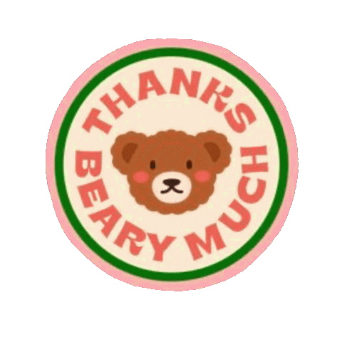 Teddy Bear Thank You Sticker by aizastbf