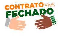 Party Handshake Sticker by VIVA EVENTOS