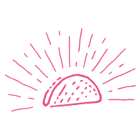 pinktaco pink drink miami skull Sticker