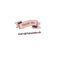Hairbrush Thank You Sticker by Belle Hair