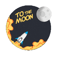 To The Moon Sticker by Indodax