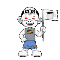 Amused Cup Of Coffee Sticker by Zhot