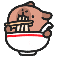 Hungry Noodles Sticker by sansanplanet